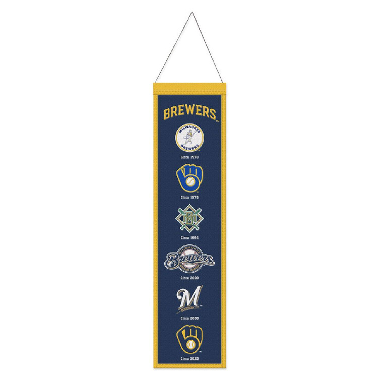 Milwaukee Brewers Banner Wool 8x32 Heritage Evolution Design