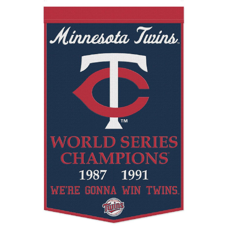 Minnesota Twins Banner Wool 24x38 Dynasty Champ Design