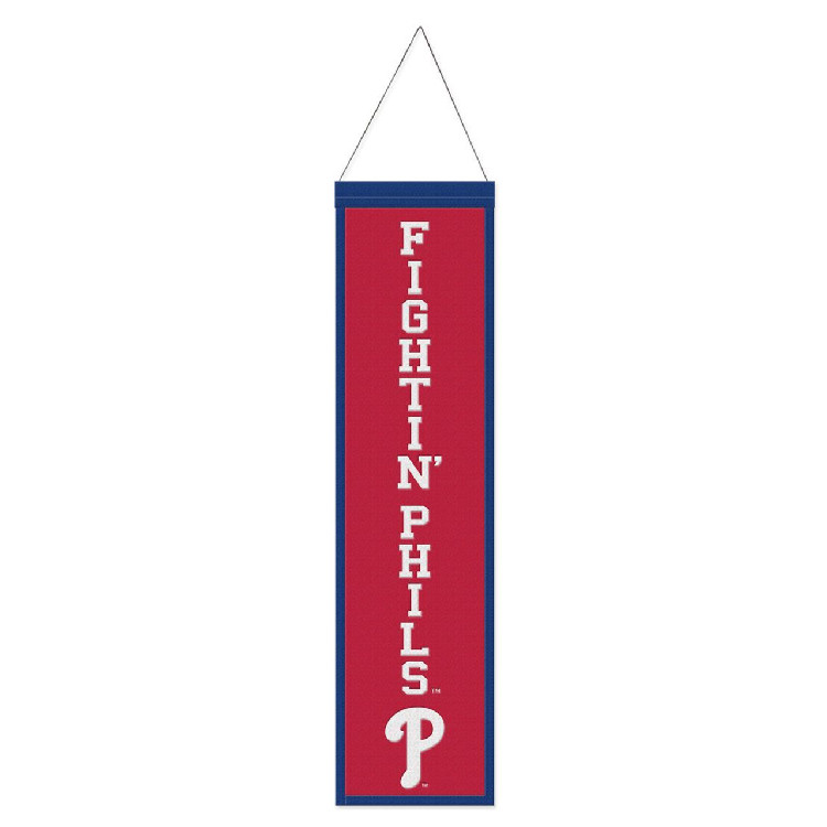 Philadelphia Phillies Banner Wool 8x32 Heritage Slogan Design