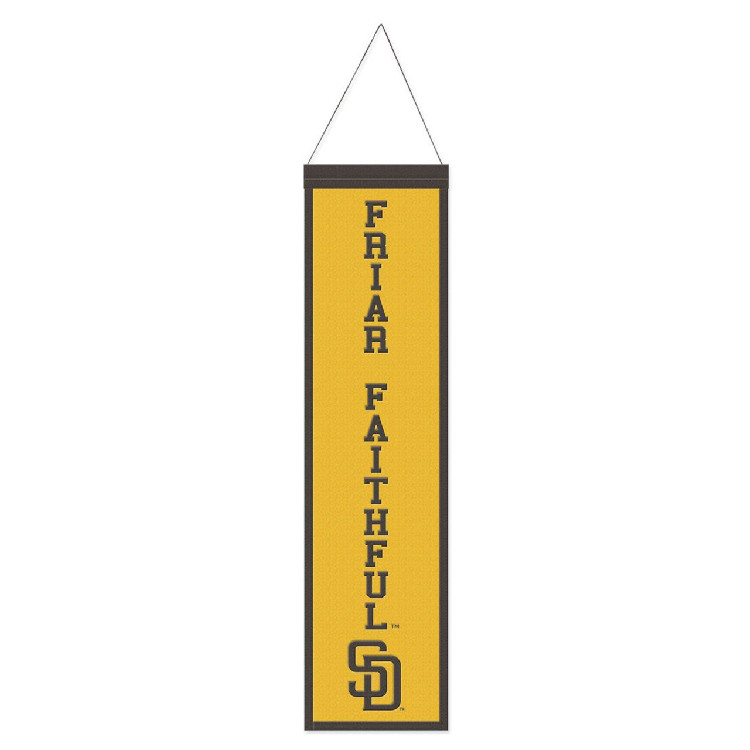 San Diego Padres Banner Wool 8x32 Heritage Slogan Design