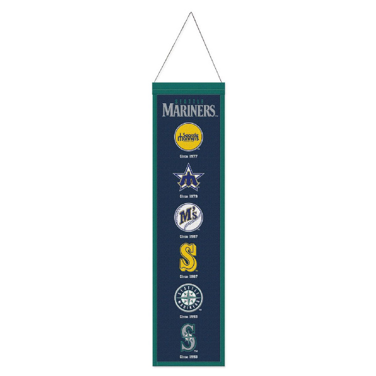 Seattle Mariners Banner Wool 8x32 Heritage Evolution Design