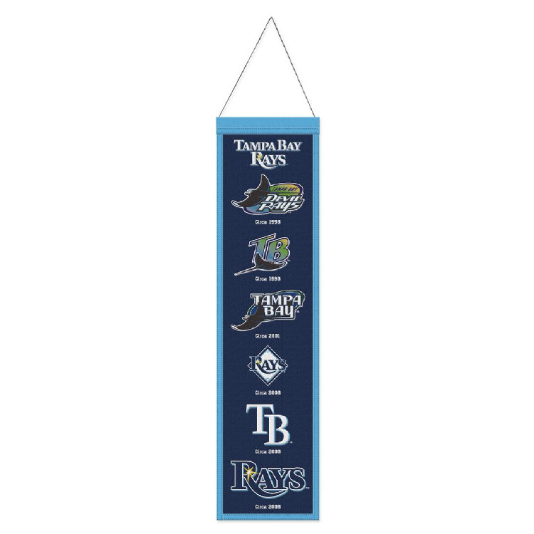 Tampa Bay Rays Banner Wool 8x32 Heritage Evolution Design