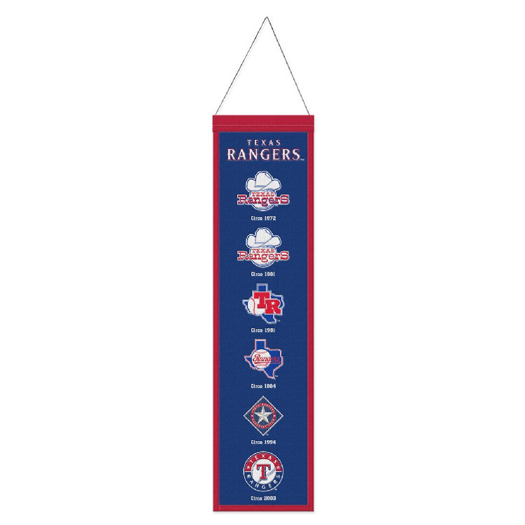 Texas Rangers Banner Wool 8x32 Heritage Evolution Design