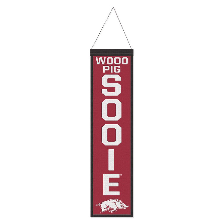 Arkansas Razorbacks Banner Wool 8x32 Heritage Slogan Design