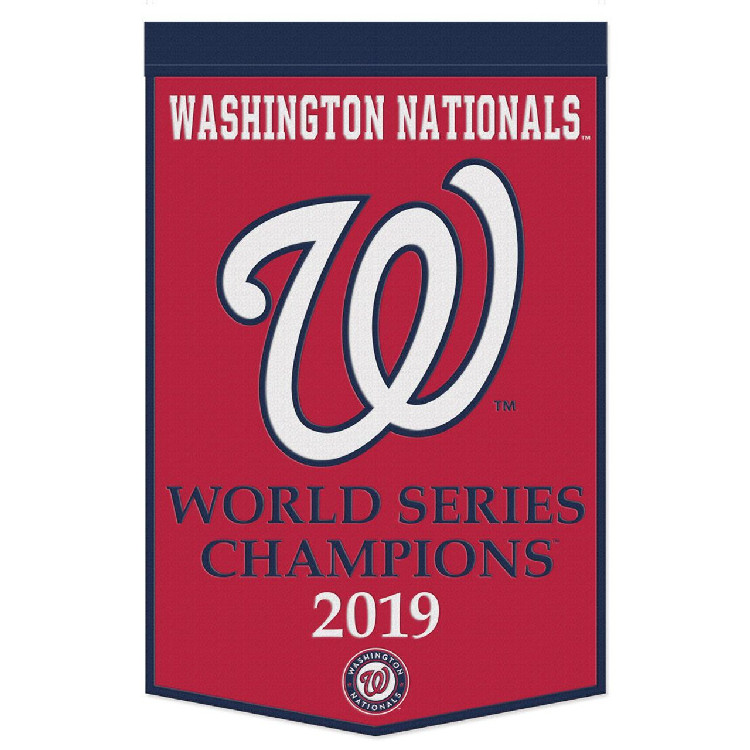 Washington Nationals Banner Wool 24x38 Dynasty Champ Design