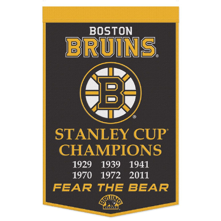 Boston Bruins Banner Wool 24x38 Dynasty Champ Design