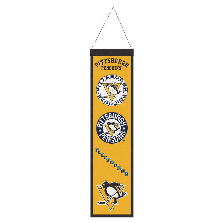 Pittsburgh Penguins Banner Wool 8x32 Heritage Evolution Design