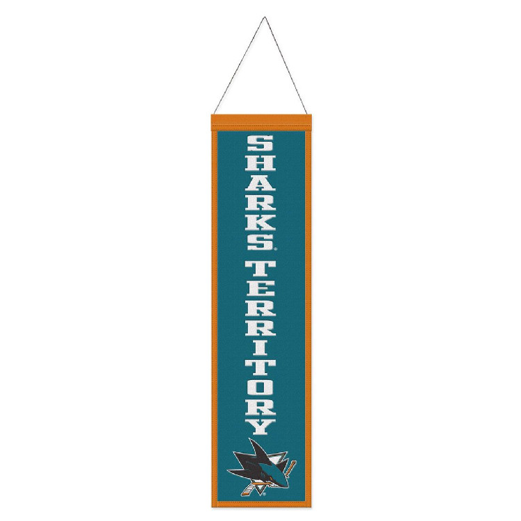 San Jose Sharks Banner Wool 8x32 Heritage Slogan Design