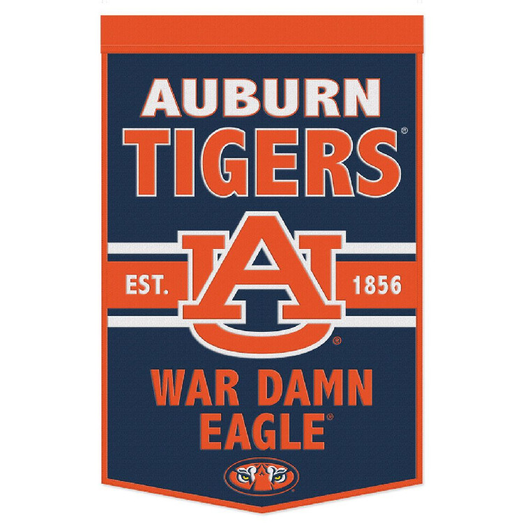 Auburn Tigers Banner Wool 24x38 Dynasty Slogan Design