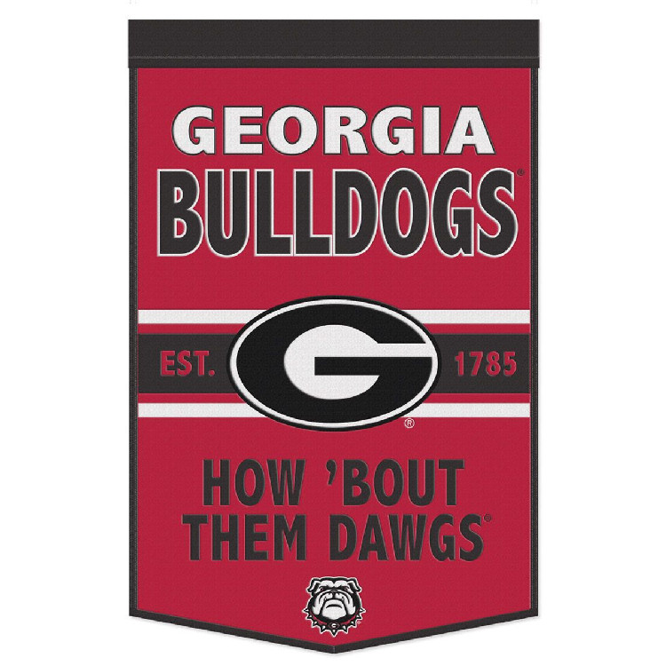 Georgia Bulldogs Banner Wool 24x38 Dynasty Slogan Design