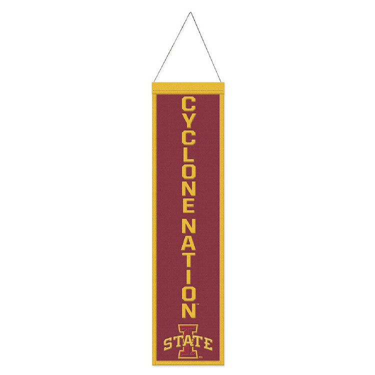 Iowa State Cyclones Banner Wool 8x32 Heritage Slogan Design