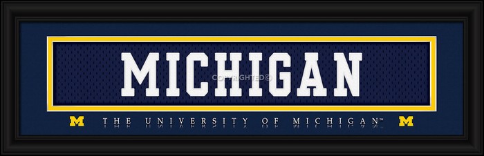 Michigan Wolverines Stitched Uniform Slogan Print - MICHIGAN