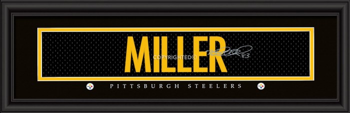 Pittsburgh Steelers Print 8x24 Signature Style Heath Miller