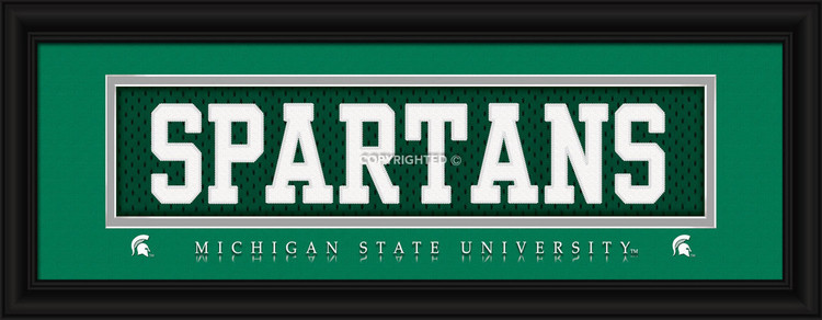 Michigan State Spartans Stitched Uniform Slogan Print - Spartans