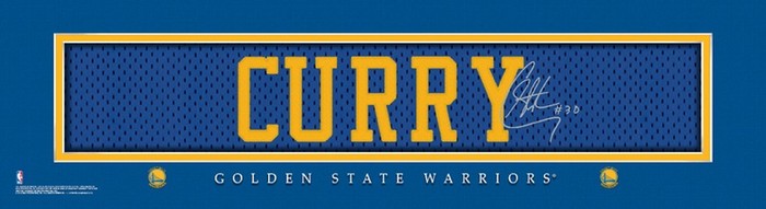 Golden State Warriors Print 8x24 Signature Style Stephen Curry