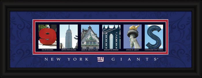 New York Giants Letter Art Print