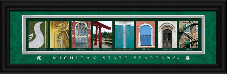 Michigan State Spartans Letter Art Print - Spartans