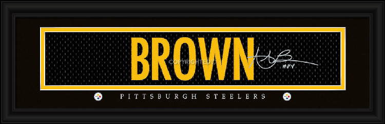 Pittsburgh Steelers Antonio Brown Print - Signature 8"x24"