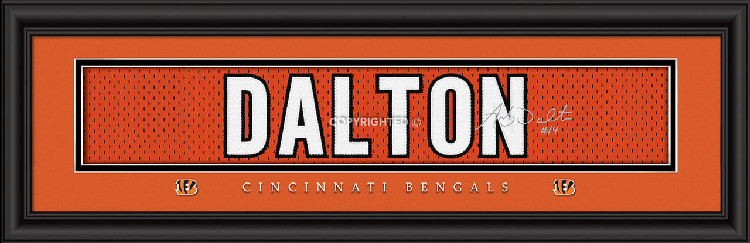 Cincinnati Bengals Andy Dalton Print - Signature 8"x24"