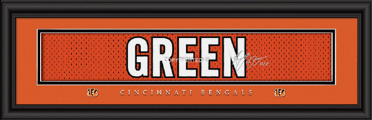 Cincinnati Bengals A.J. Green Print - Signature 8"x24"