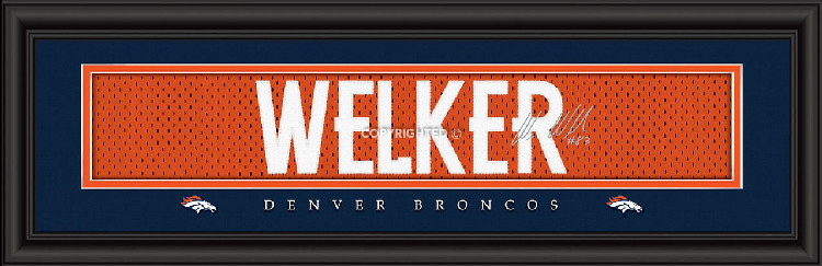 Denver Broncos Print 8x24 Signature Style Wes Welker