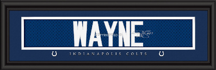 Indianapolis Colts Print 8x24 Signature Style Reggie Wayne