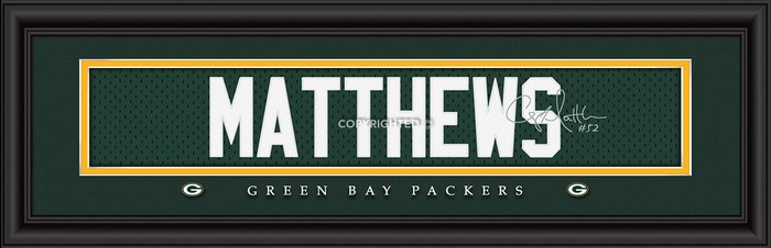 Green Bay Packers Print 8x24 Signature Style Clay Matthews