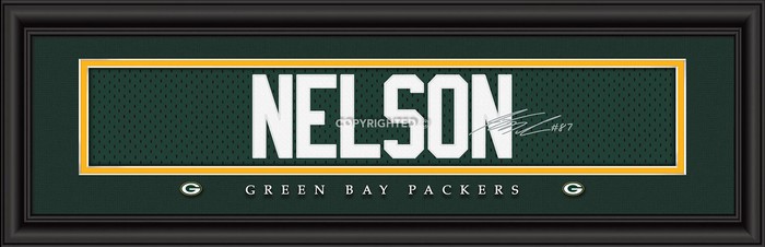 Green Bay Packers Print 8x24 Signature Style Jordy Nelson