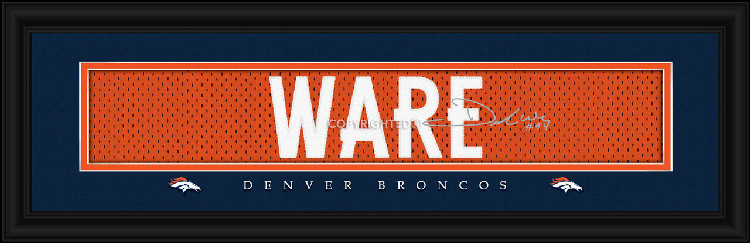 Denver Broncos DeMarcus Ware Print - Signature 8"x24"