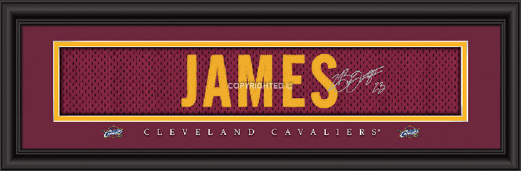 Cleveland Cavaliers Print 8x24 Signature Style LeBron James