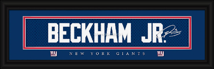 New York Giants Print 8x24 Signature Style Odell Beckham Jr