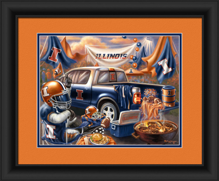 Illinois Fighting Illini Tailgate Print 15"x18"