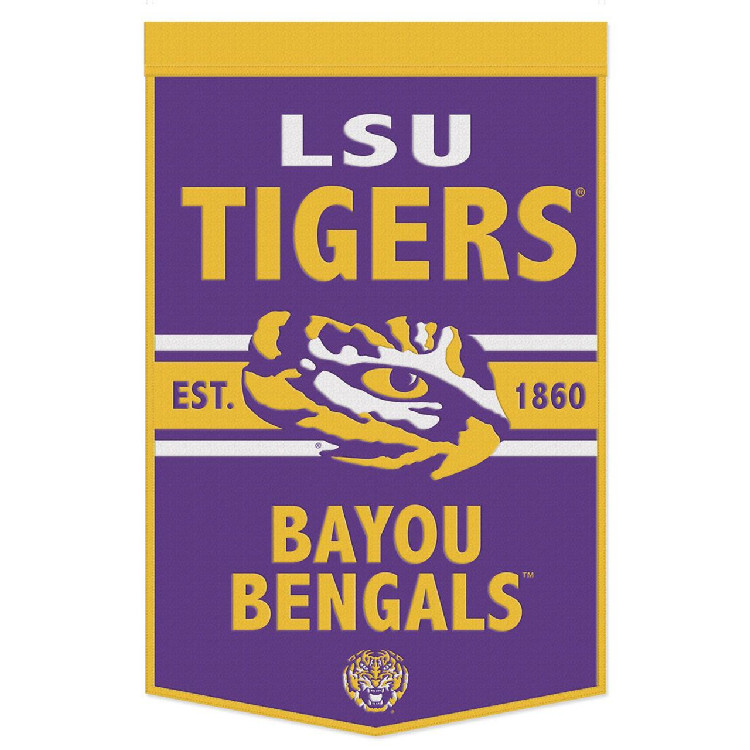 LSU Tigers Banner Wool 24x38 Dynasty Slogan Design