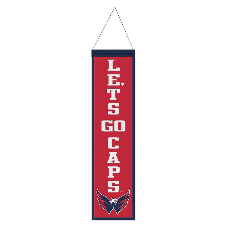 Washington Capitals Banner Wool 8x32 Heritage Slogan Design