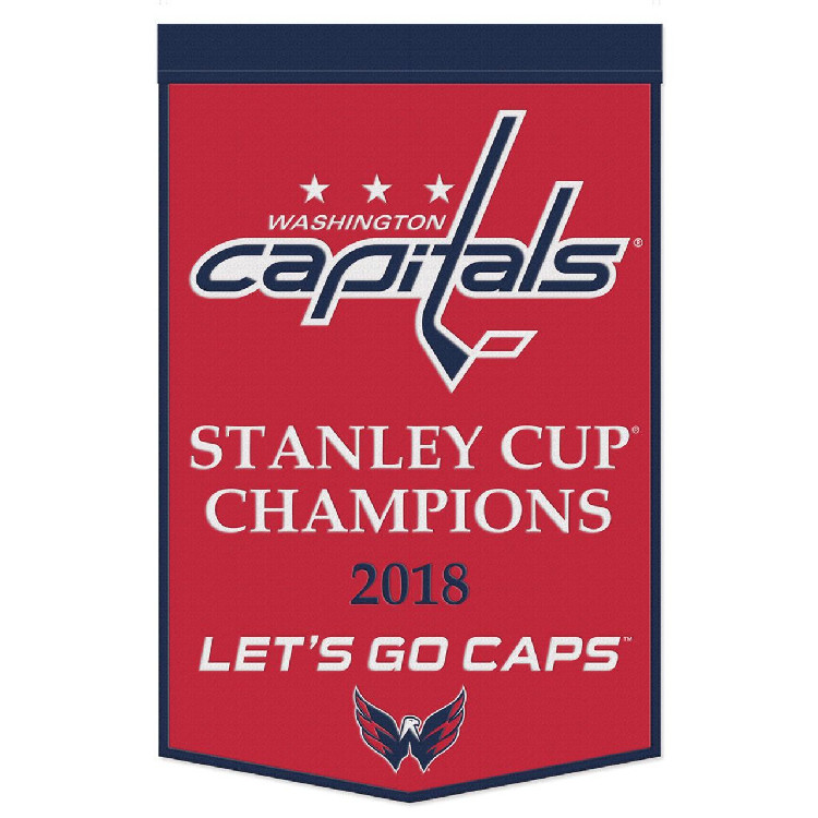 Washington Capitals Banner Wool 24x38 Dynasty Champ Design