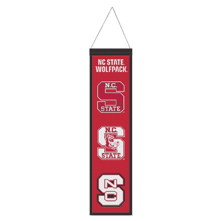 North Carolina State Wolfpack Banner Wool 8x32 Heritage Evolution Design