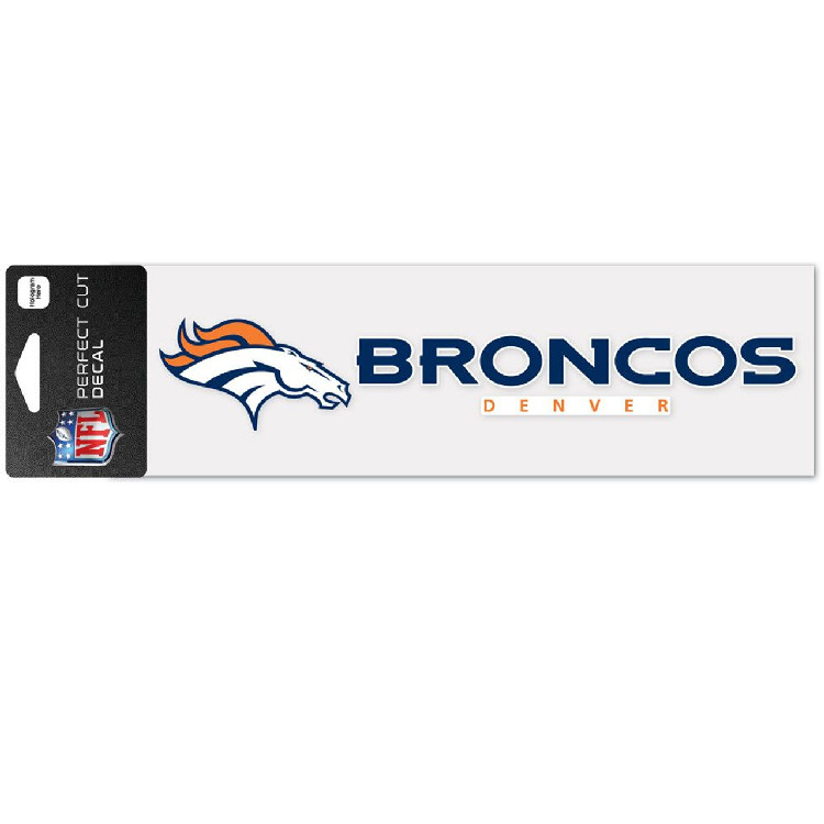 Denver Broncos Decal 3x10 Perfect Cut Wordmark Color