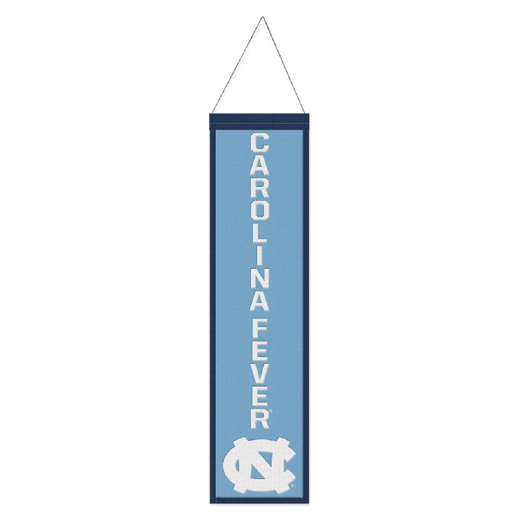 North Carolina Tar Heels Banner Wool 8x32 Heritage Slogan Design