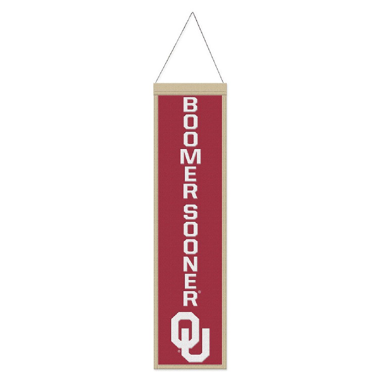 Oklahoma Sooners Banner Wool 8x32 Heritage Slogan Design