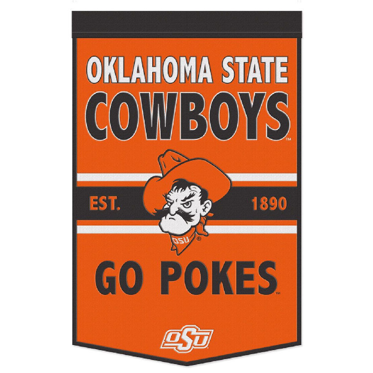 Oklahoma State Cowboys Banner Wool 24x38 Dynasty Slogan Design