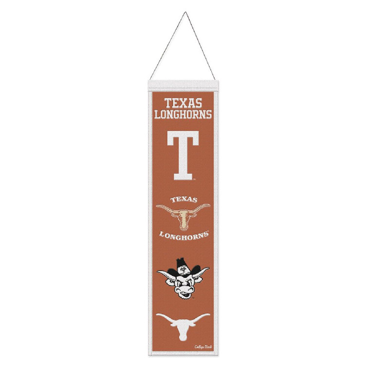 Texas Longhorns Banner Wool 8x32 Heritage Evolution Design