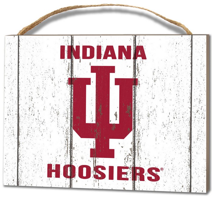 Indiana Hoosiers Small Plaque - Weathered Logo
