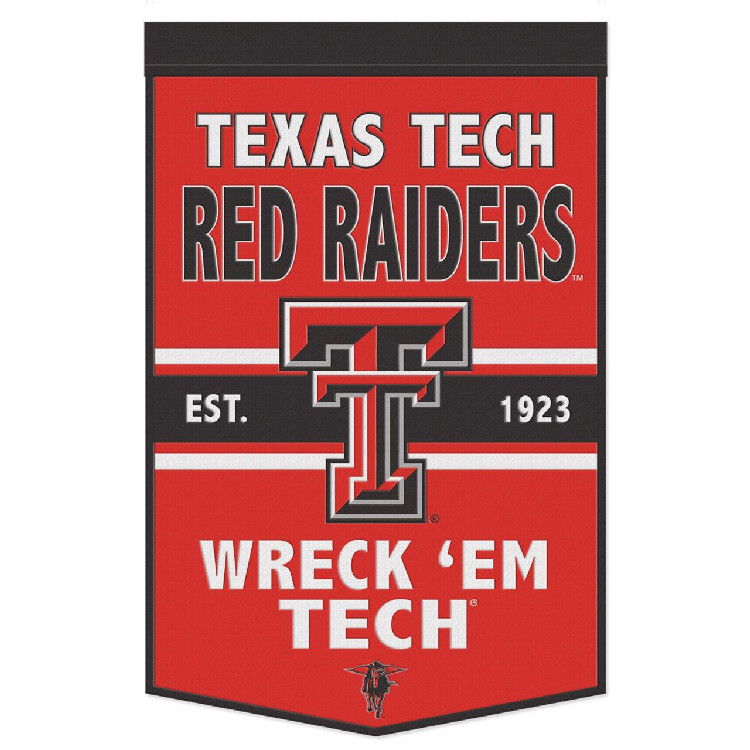 Texas Tech Red Raiders Banner Wool 24x38 Dynasty Slogan Design