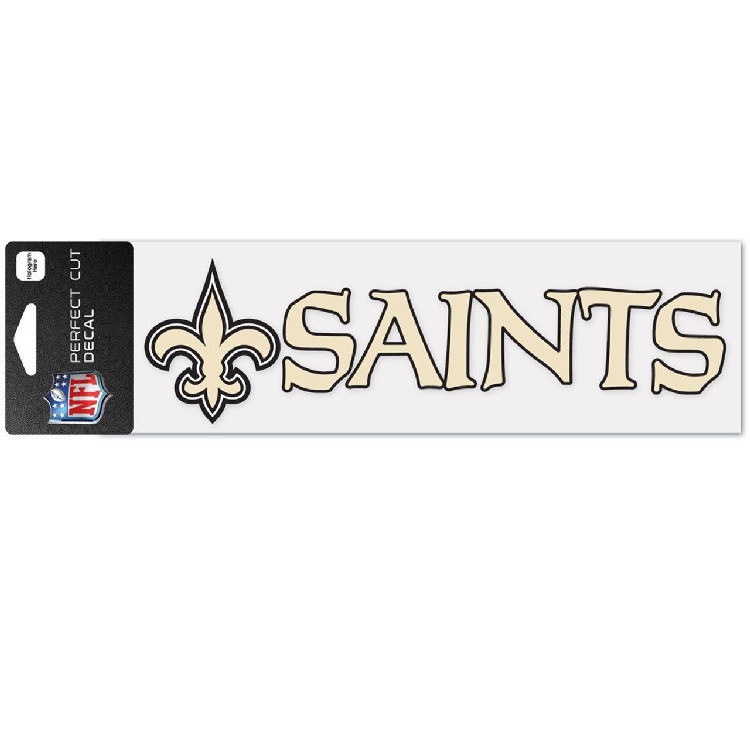 New Orleans Saints Decal 3x10 Perfect Cut Wordmark Color