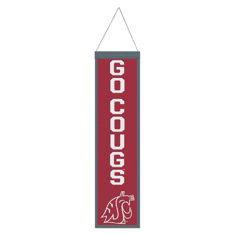 Washington State Cougars Banner Wool 8x32 Heritage Slogan Design