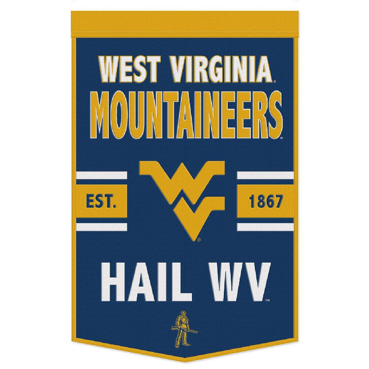 West Virginia Mountaineers Banner Wool 24x38 Dynasty Slogan Design