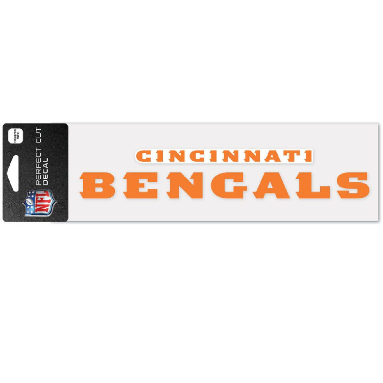 Cincinnati Bengals Decal 3x10 Perfect Cut Wordmark Color