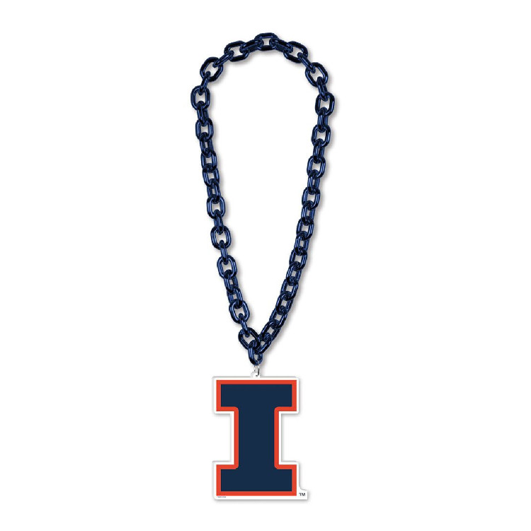 Illinois Fighting Illini Necklace Big Fan Chain