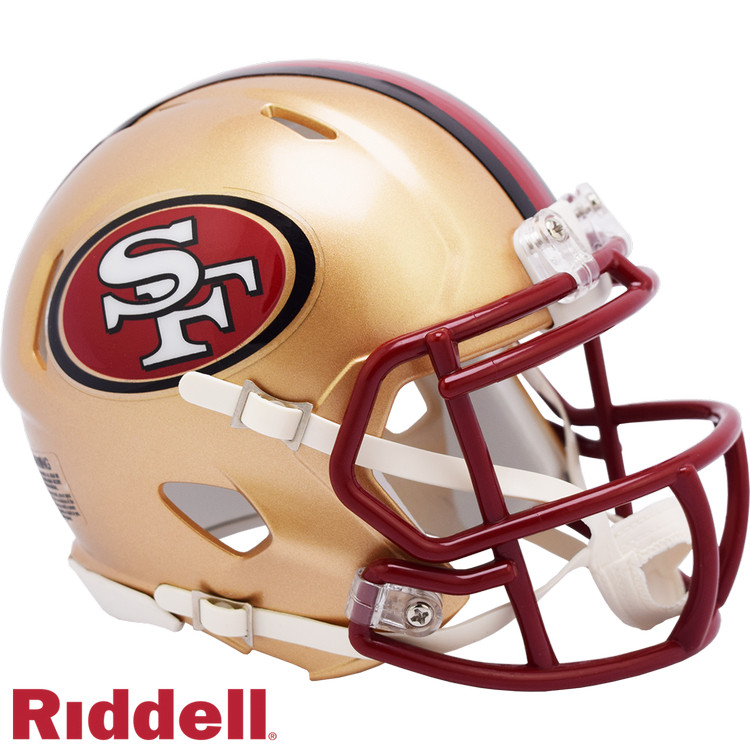 San Francisco 49ers Helmet Riddell Replica Mini Speed Style 1996-2008 T/B