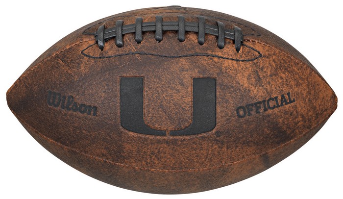 Miami Hurricanes Football - Vintage Throwback - 9 Inches